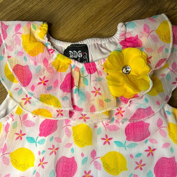 DDG Darlings Lemon Summery Balloon Dress Size 18 months. - Picture 2 of 4